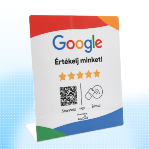 Google Értékelésgyűjtő asztali állvány - NFC/QR