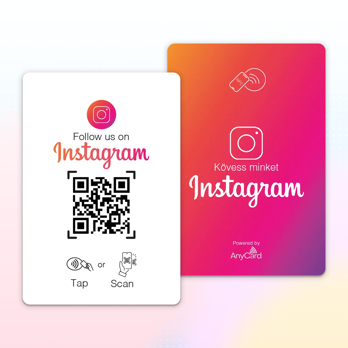 Instagram Okoskártya - NFC/QR
